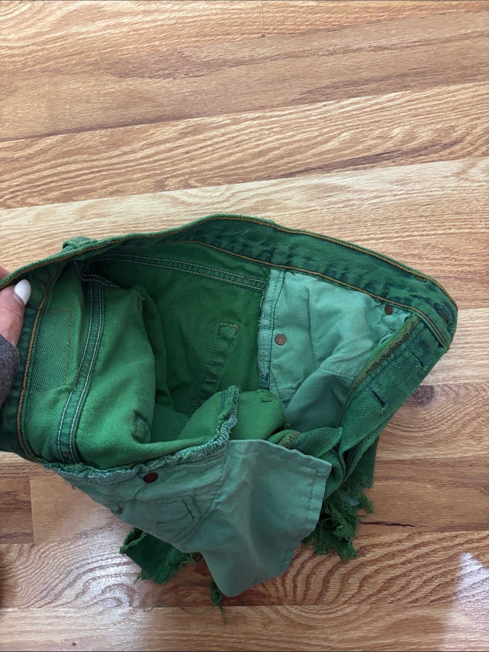 levi strauss & co green jean shorts size 28 - Picture 14 of 16